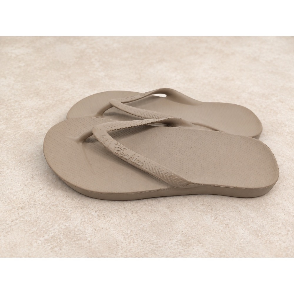 Archies Flip Flops Women 9 Beige Arch Support Thong Sandals